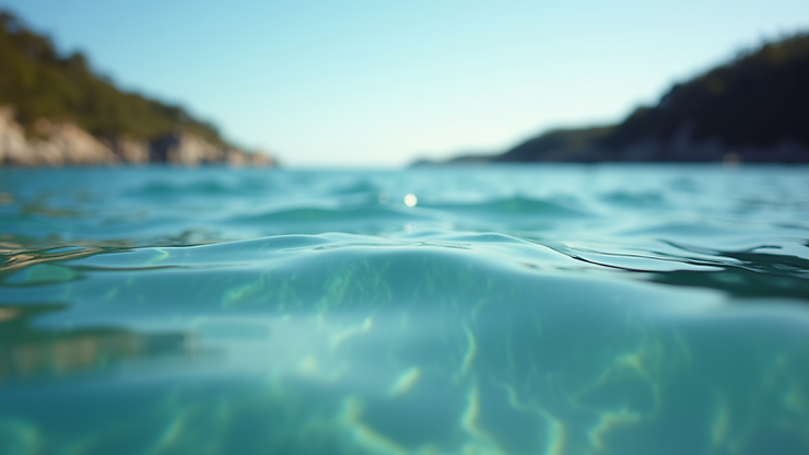 Close-up of the tranquil waters at Secret Harbour