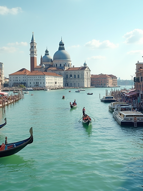 Wide angle view of the Mediterranean Harbor at Tokyo DisneySea