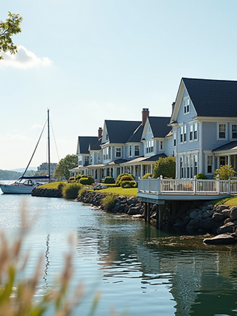 Eyeball view of charming waterfront homes in Frenchtown