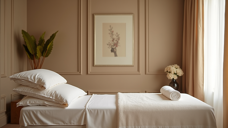 Luxurious treatment room at The Spa at Four Seasons Hotel George V