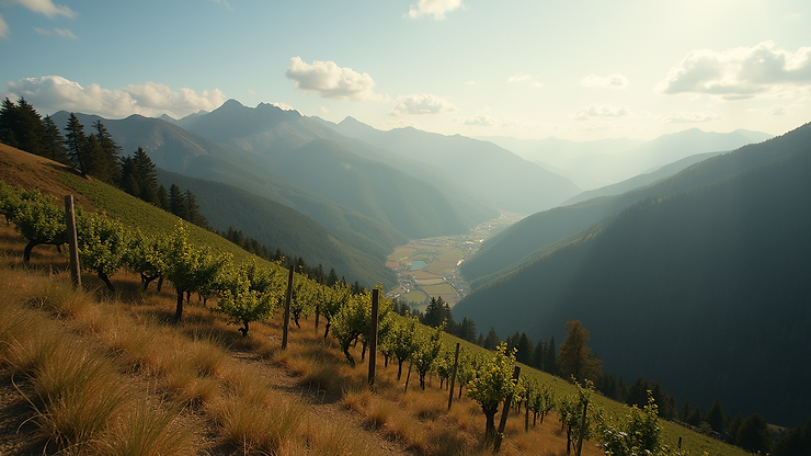 High angle view of Bordeaux Mountain's scenery