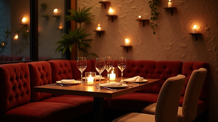 Close-up view of the elegant dining area at The Chatwal