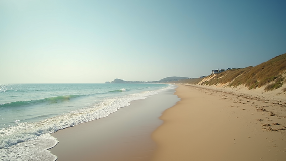 Close-up view of the serene coastline at Port Fourchon Beach