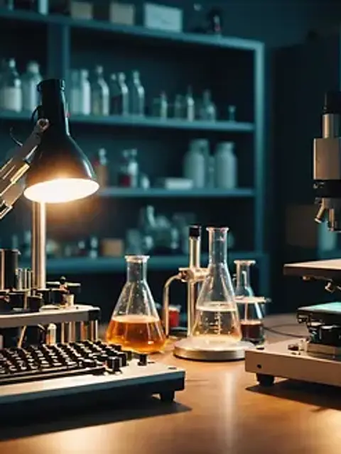 Close-up view of a scientific lab with equipment used for paranormal research
