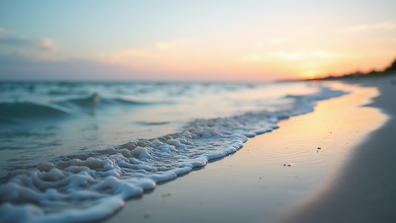 Close-up view of the calm waters at False River Beach