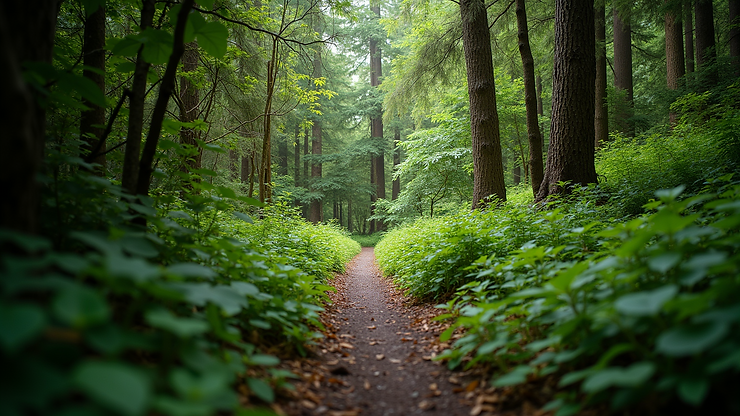 Eye-level view of the lush forest along the Reef Bay Trail