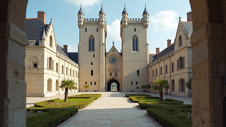 Close-up view of the Conciergerie's medieval architecture