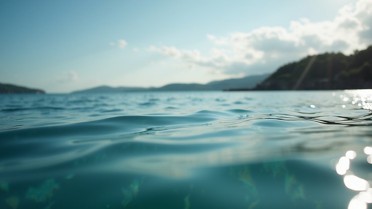 Close-up view of the tranquil waters at Brewers Bay