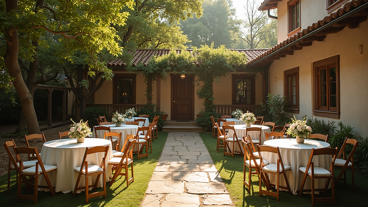 High angle view of The Miamian's cozy outdoor patio