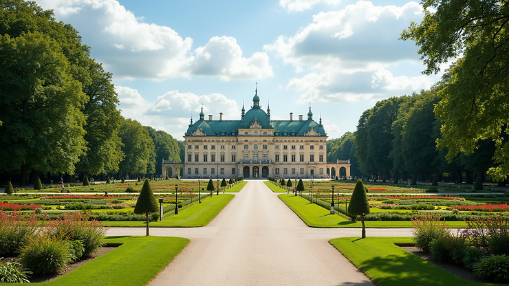 Eye-level view of Schönbrunn Palace in Vienna
