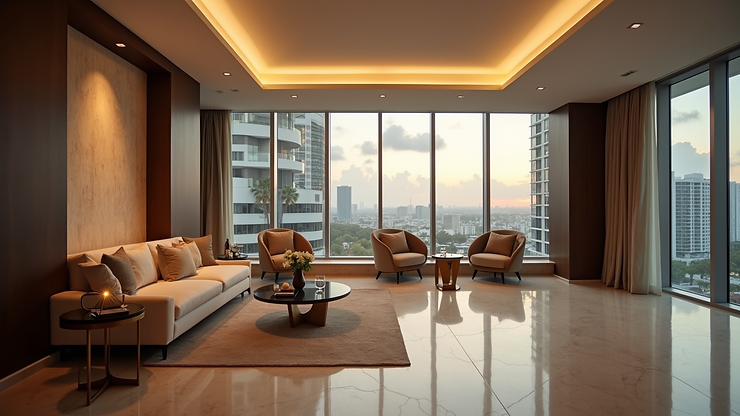 Eye-level view of Hyatt Regency's business lounge