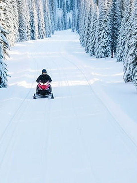 Snowmobile Across Vast Trail Networks