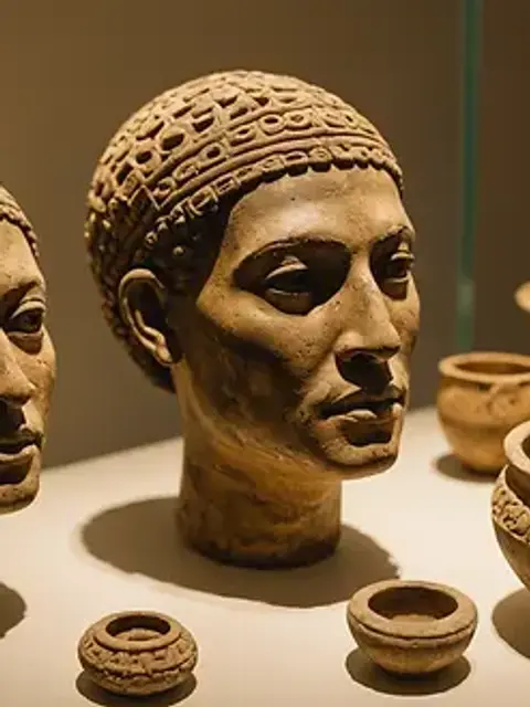 Close-up view of artifacts displayed at the Archaeological Museum of Aruba