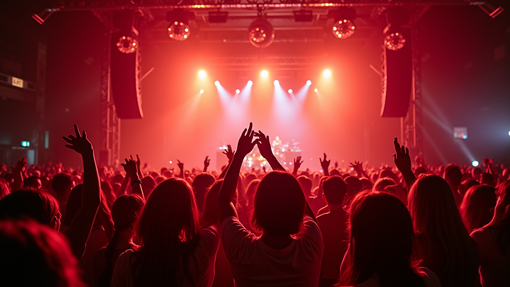 Wide-angle view of the live performance at Coco Bongo