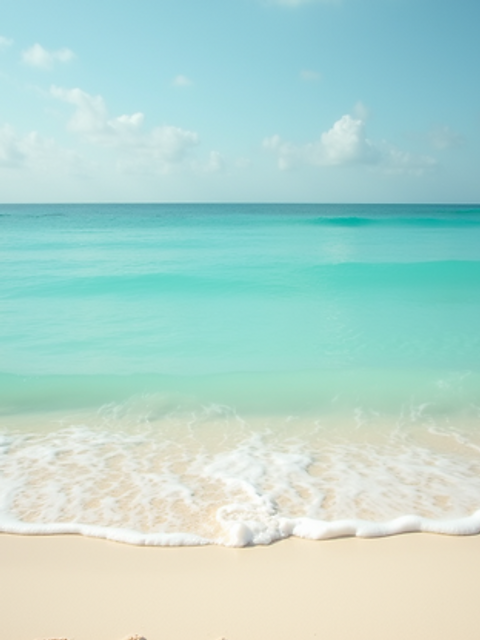 Eye-level view of Lover's Beach with clear blue waters