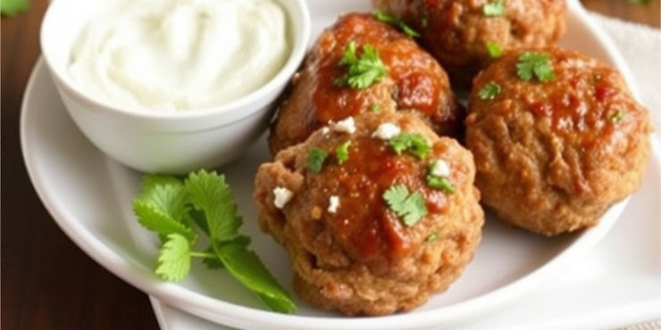 Feta-Stuffed Mediterranean Meatballs