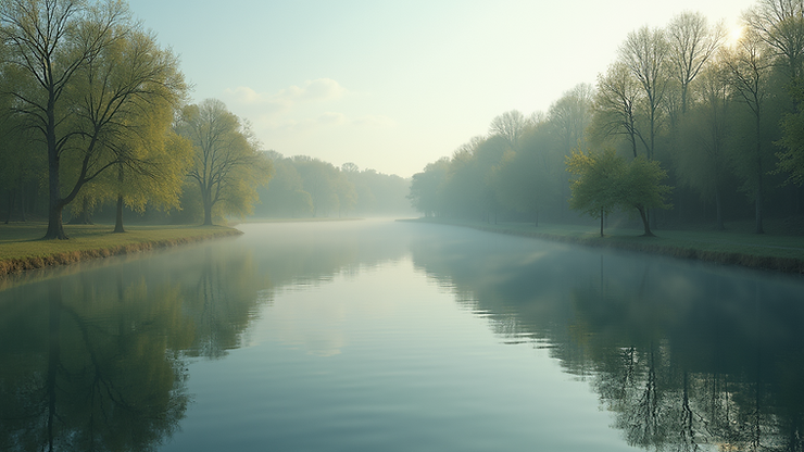 Eye-level view of the tranquil lagoon at Matheson Hammock Park