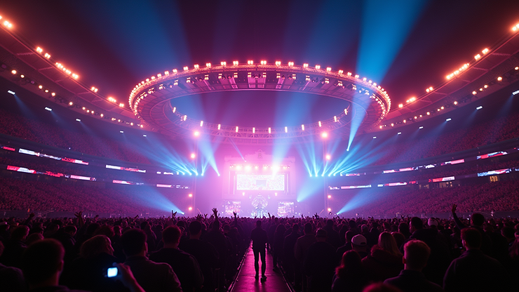 Wide angle view of Tokyo Dome during a Taylor Swift concert