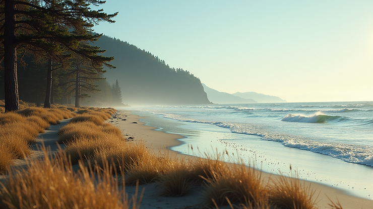 High angle view of Elk Fork Beach