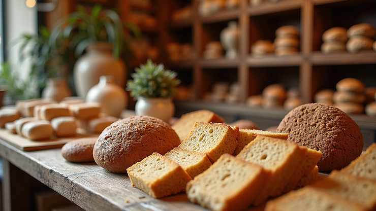 Wide angle view of the beautiful Scala of Fira presenting artisanal goods