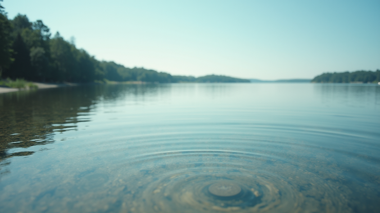 Close-up view of Salt Pond Bay's tranquil waters