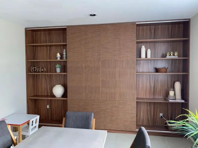 librero con puertas deslizables
