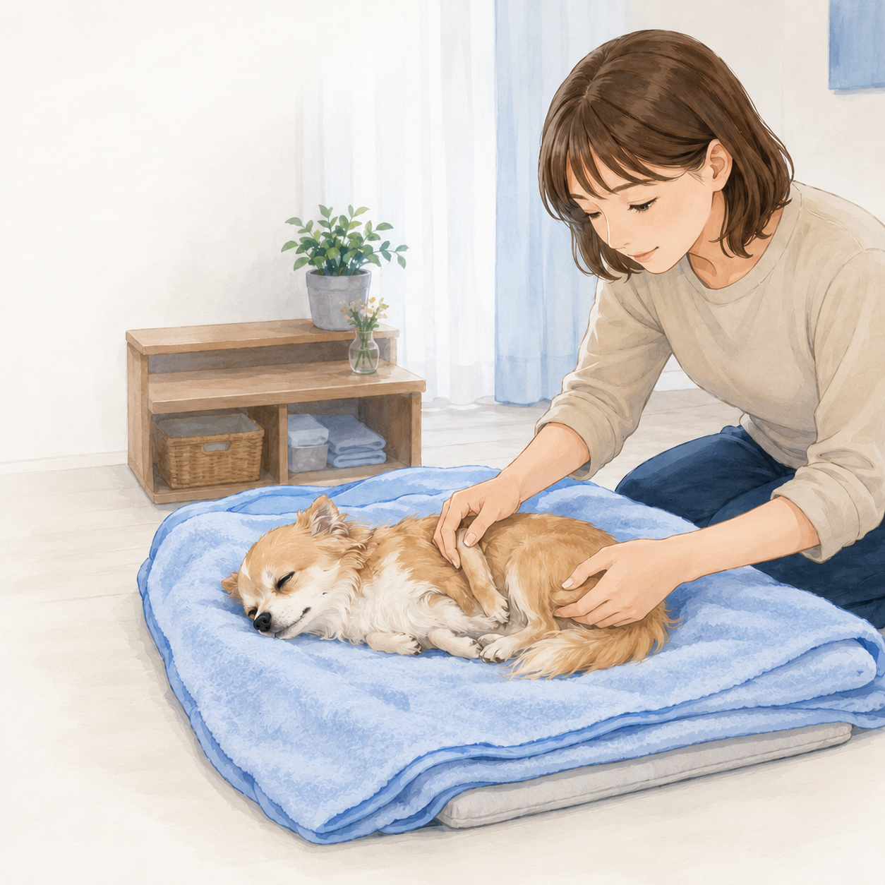 ペットちゃんの安置準備