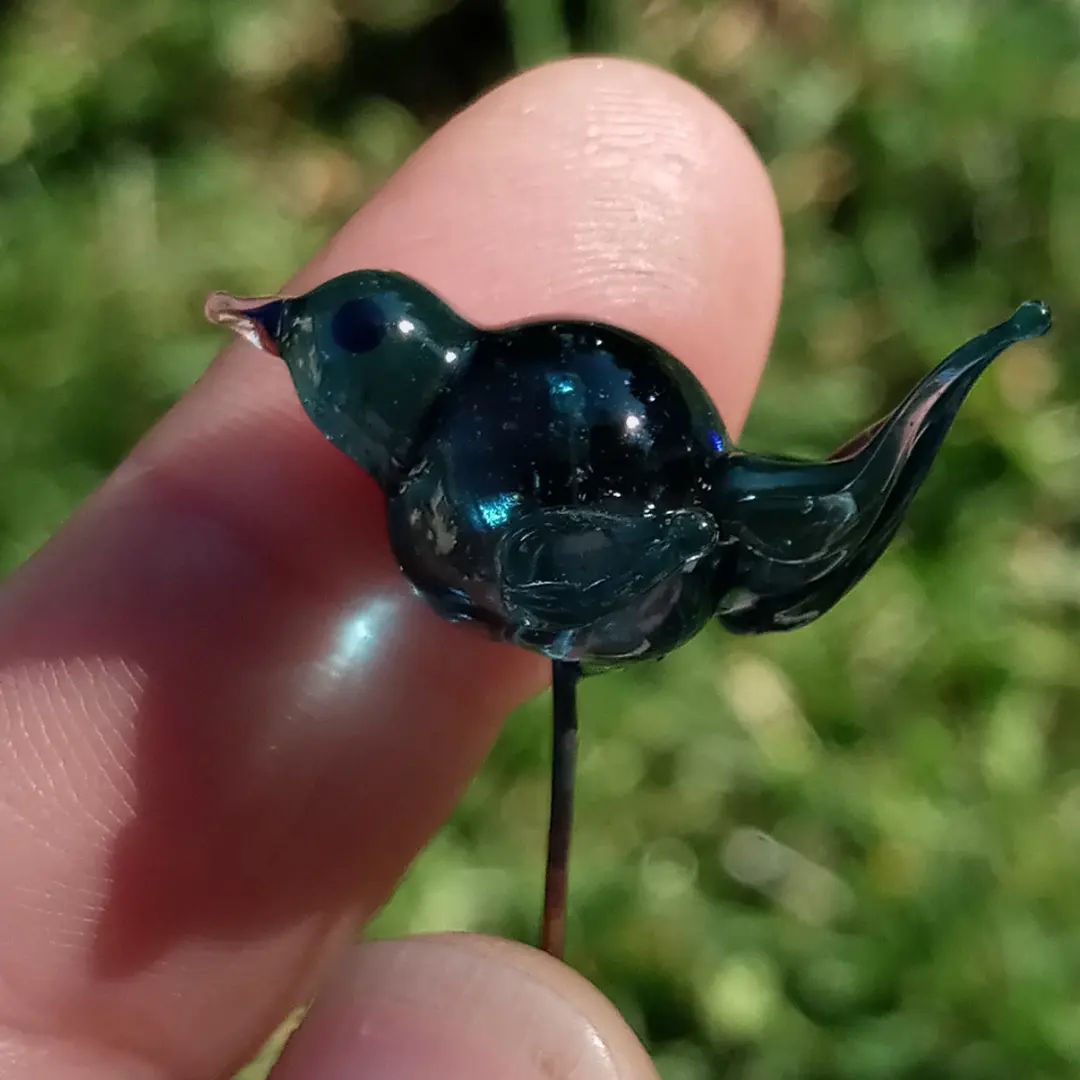 Blue/Red Bird Necklace