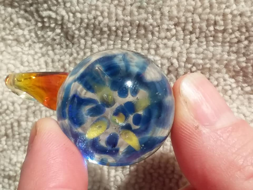 Thumbnail: Grief Glass Pendant & Mandrel Beads (Ashes in Glass)