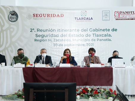 ENCABEZÓ LORENA CUÉLLAR CISNEROS MESA DE TRABAJO CON EL GABINETE DE SEGURIDAD, REGIÓN III