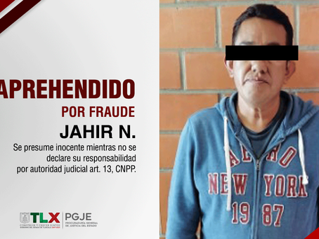APREHENDE PGJE A IMPUTADO POR FRAUDE