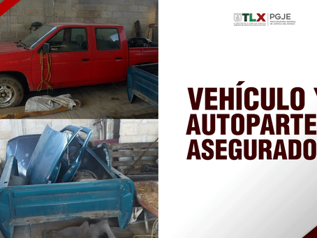 EN DILIGENCIA DE EXTRACCIÓN PGJE RECUPERA VEHÍCULO Y AUTOPARTES