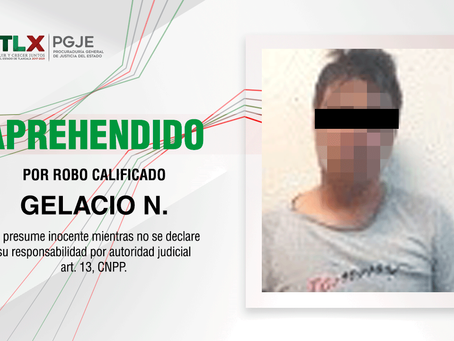 CAPTURA PGJE A IMPUTADO POR ROBO A TRANSPORTE DE CARGA