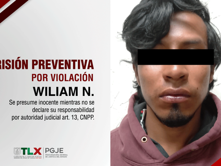 A PRISIÓN PREVENTIVA IMPUTADO POR VIOLACIÓN OCURRIDA EN TZOMPANTEPEC