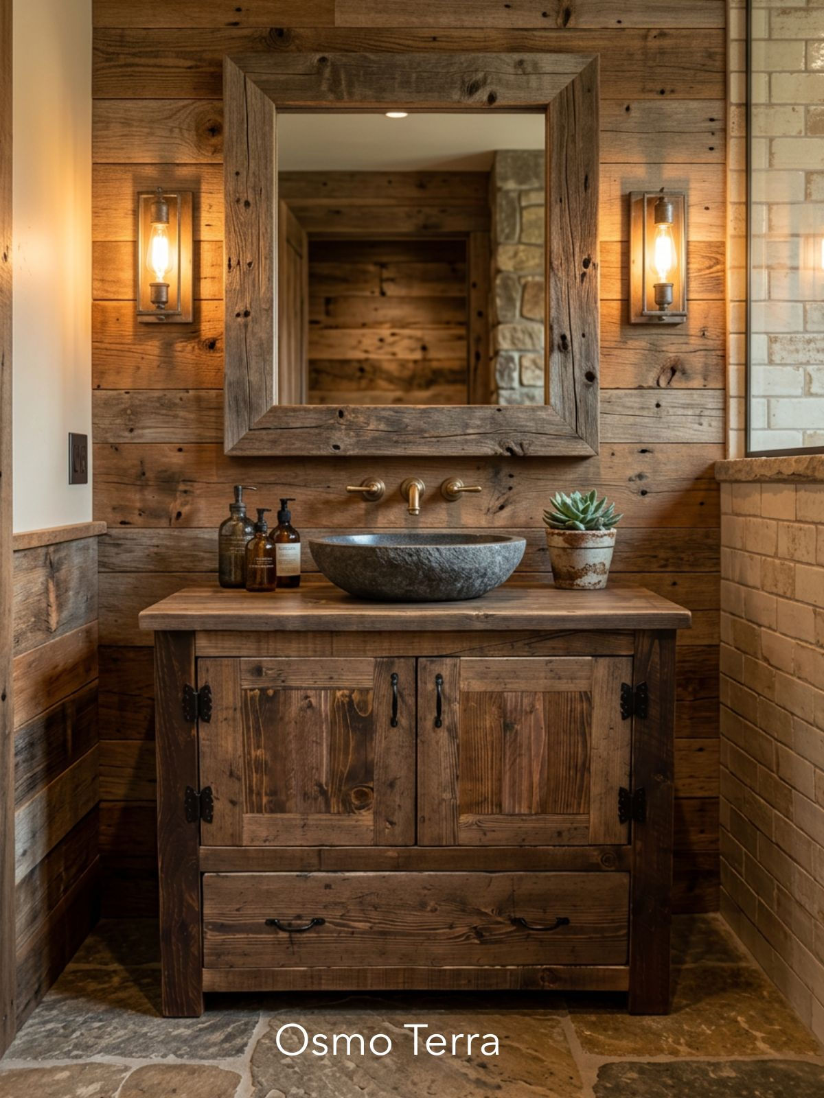 Carrick | Reclaimed Rustic Freestanding Wood Bathroom Vanity Unit | Storage