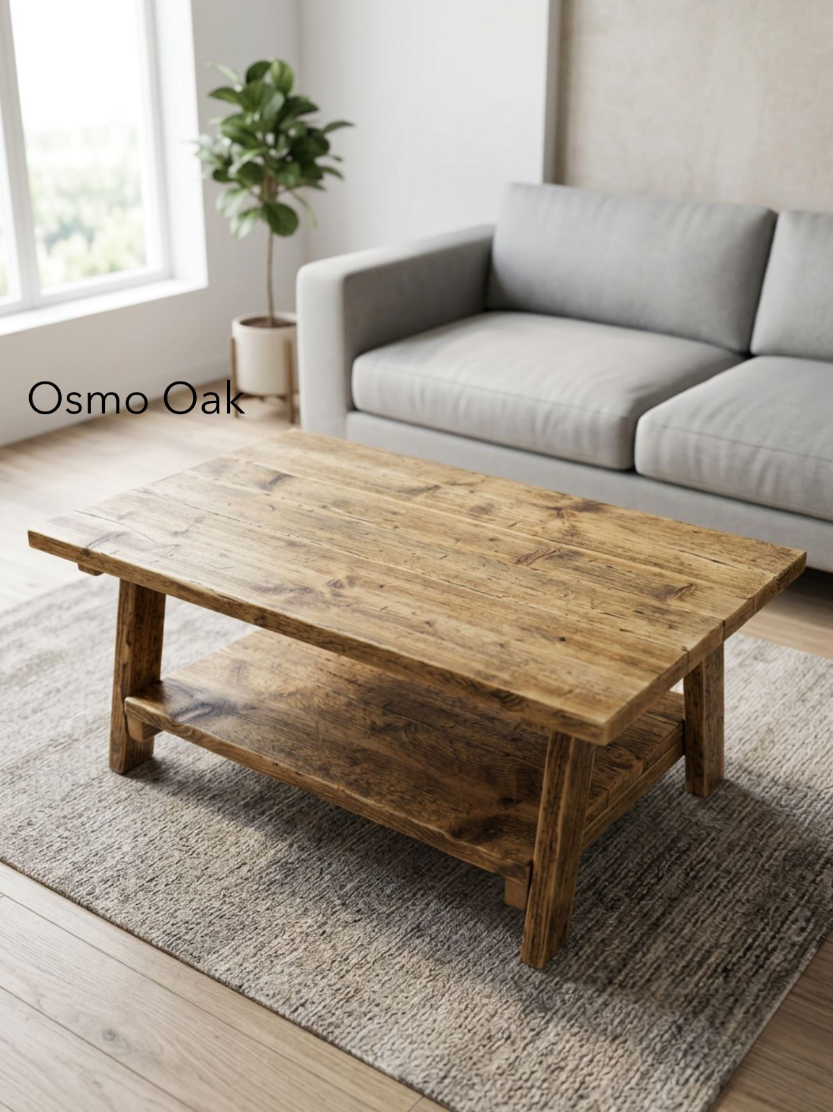 The Sinnet | Farmhouse style rustic coffee table