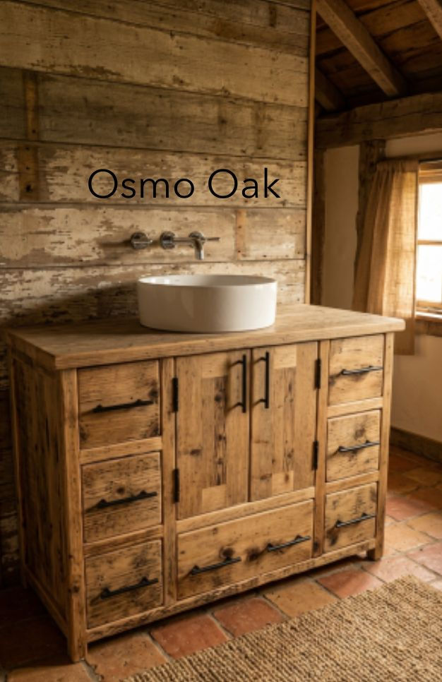 Trinity 7 | Reclaimed Rustic Freestanding Wood Bathroom Vanity Unit | Storage