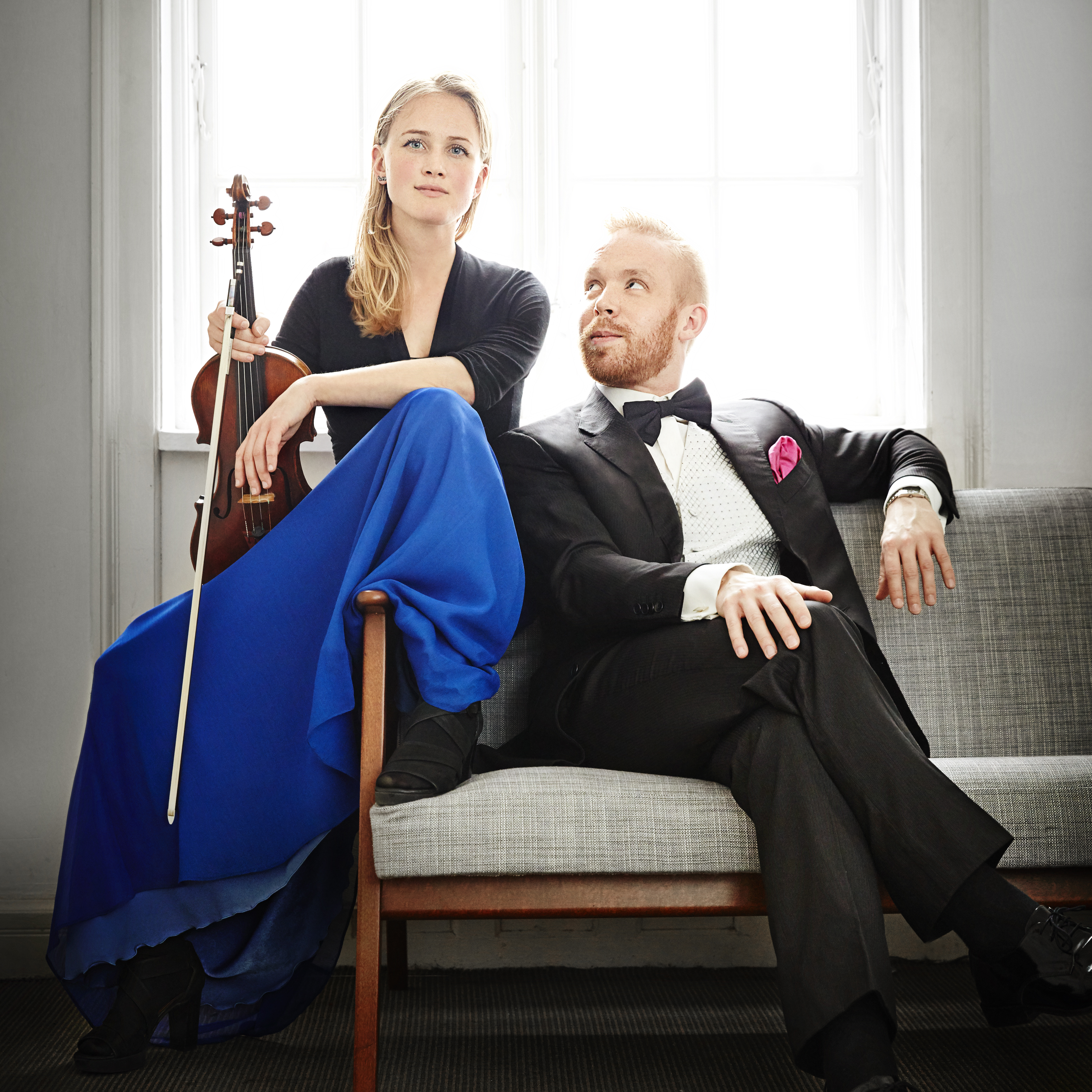 Benedikte med sonatepartneren Emil Gryesten. Foto: Jeppe Bjørn