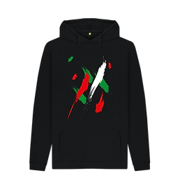 Exclusive Red, White & Green Paint Stripes Pullover Hoodie
