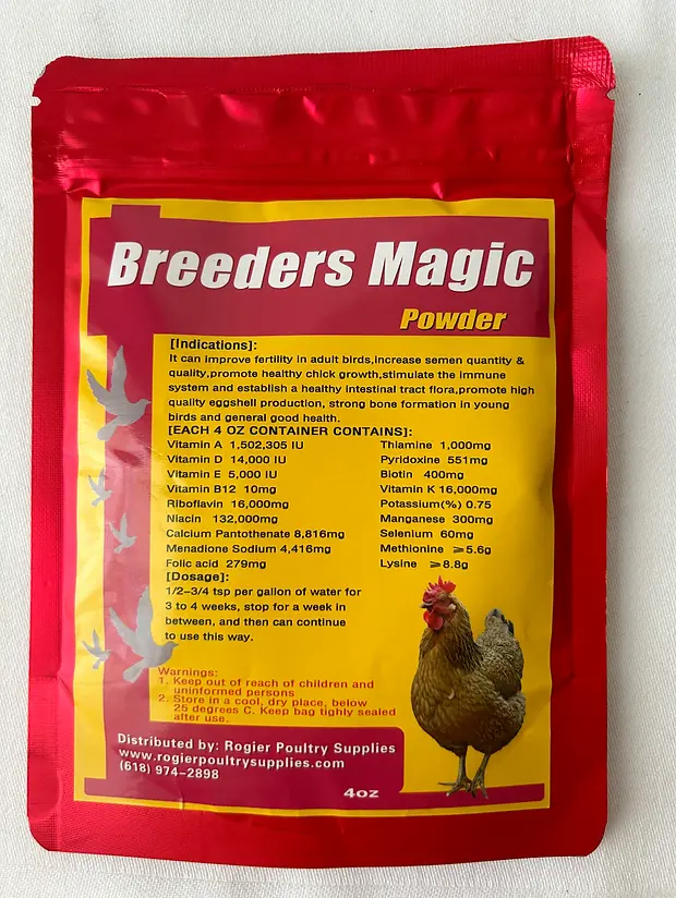 Breeders Magic Chicken Fertility Vitamins Immune Boost