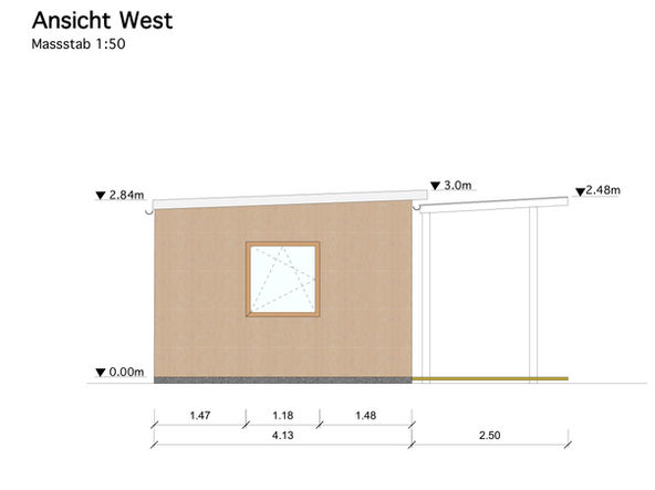 Tiny House, Planung, Seitenansicht