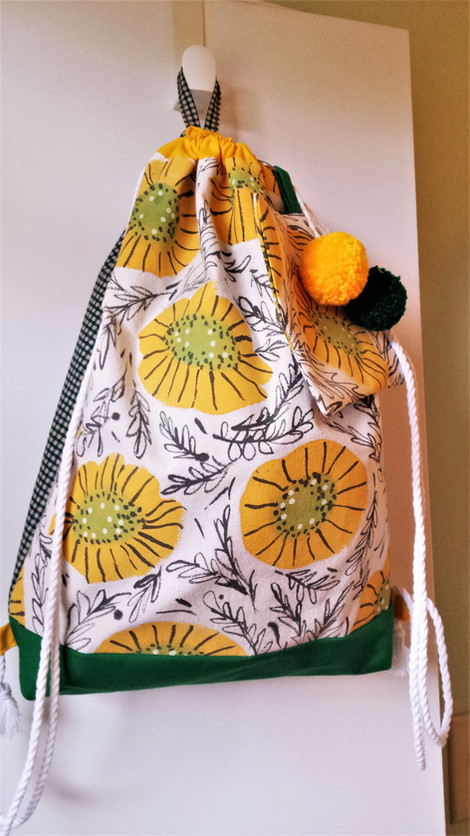 Yellow Poppy Back Tote