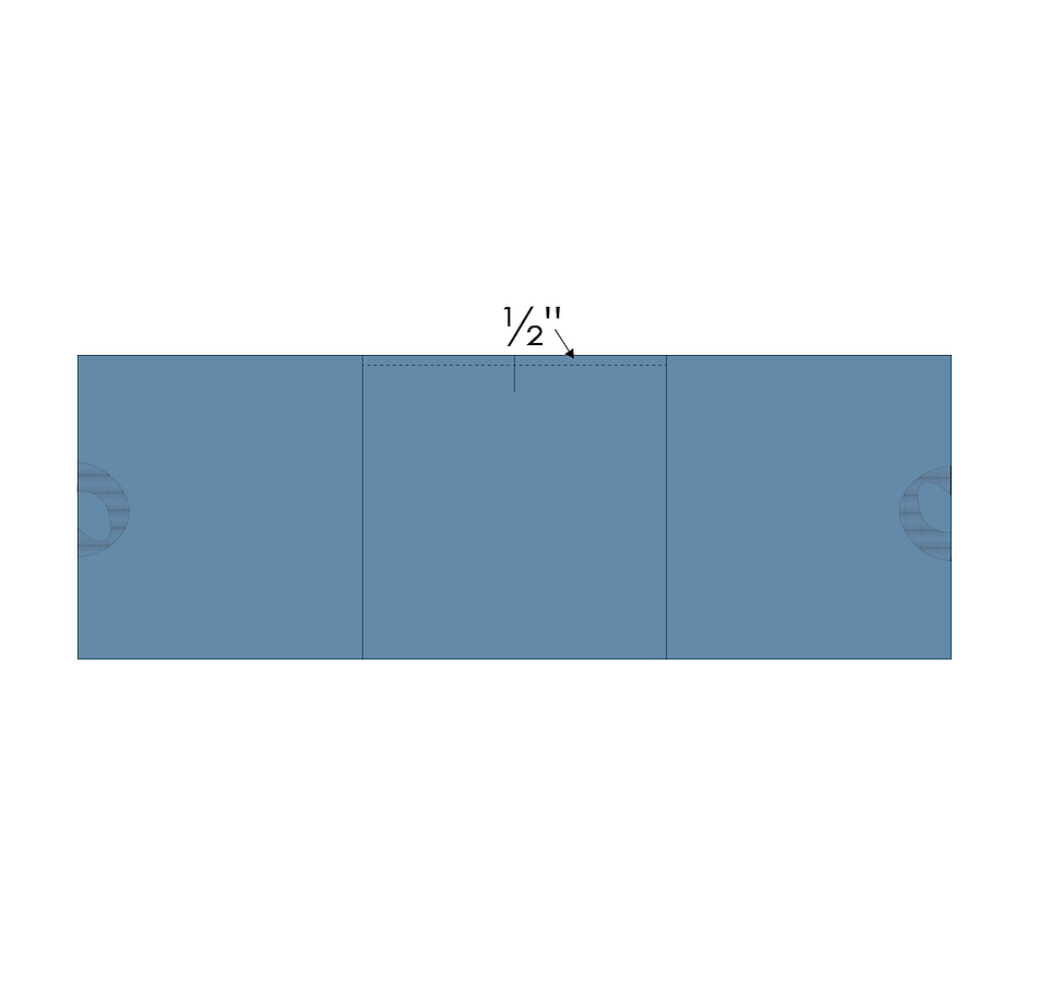A diagram showing where to sew two pieces of quilted fabric together.