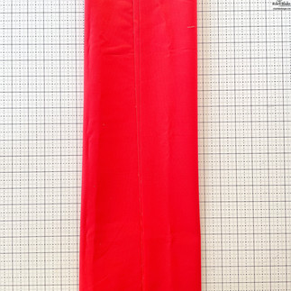 A piece of red fabric folded 