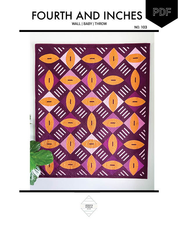 Thumbnail: Fourth and Inches Quilt Pattern - Digital PDF Download