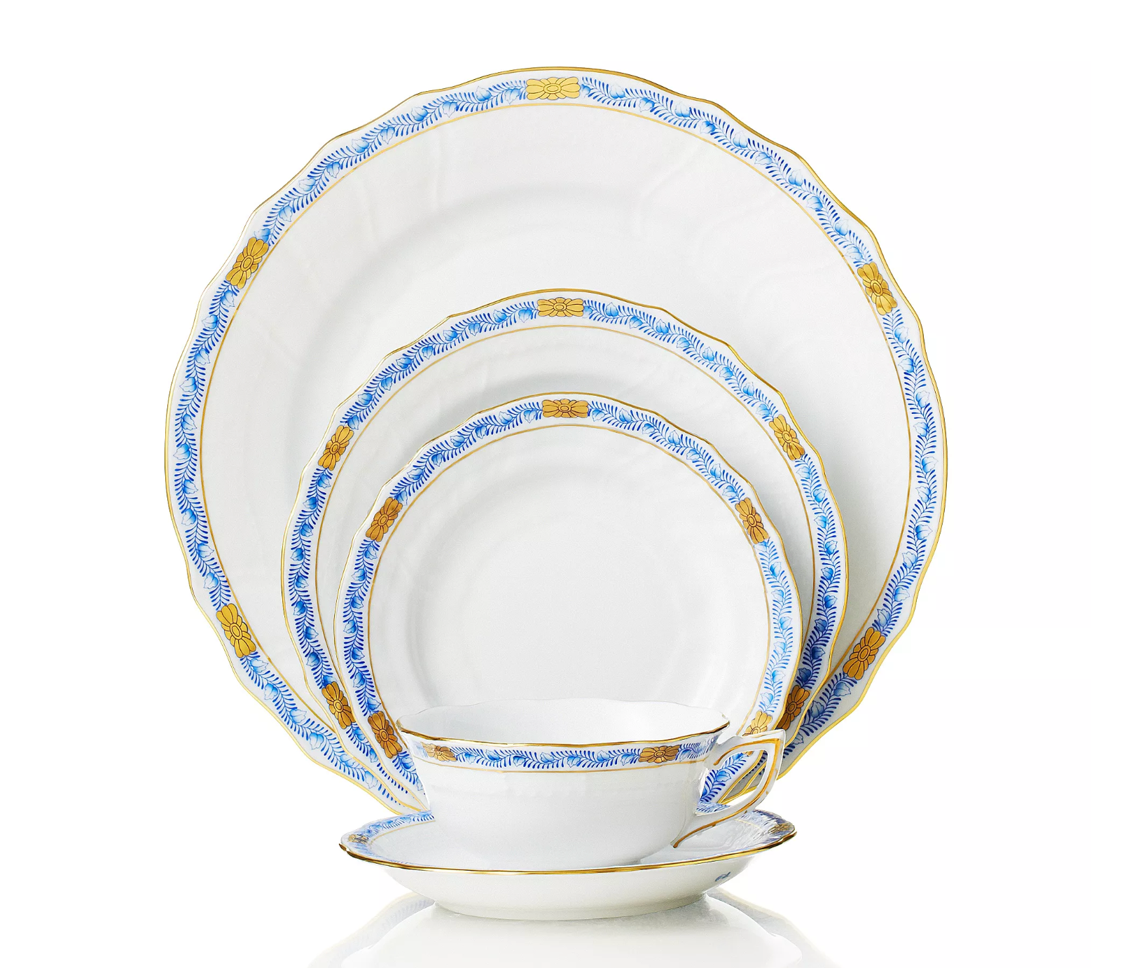 Chinese Bouquet Dinnerware, Garland Blue