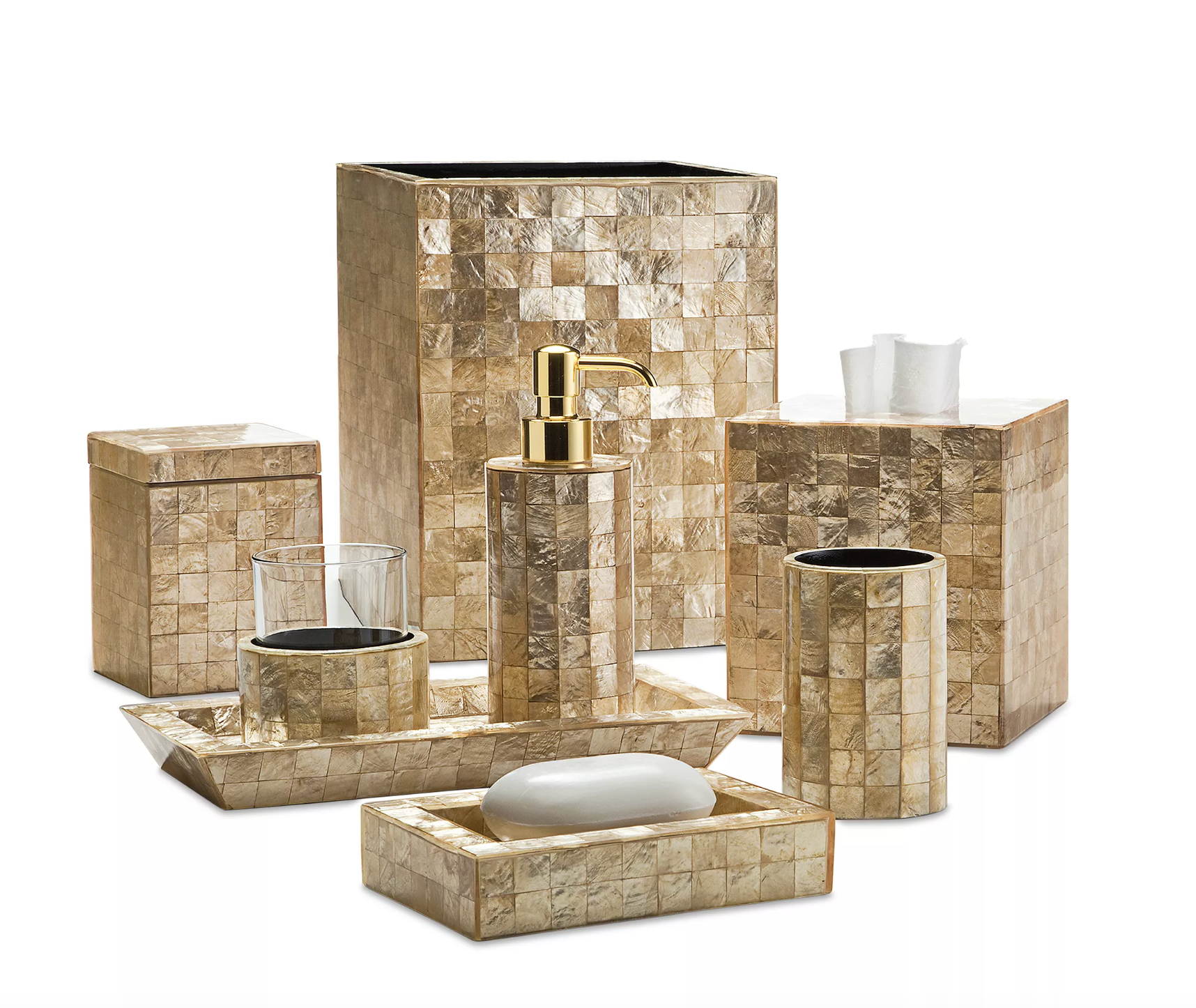 Capiz Bath Accessories