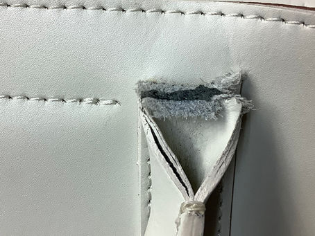 持ち手の付け根をカシメで直す(4か所)