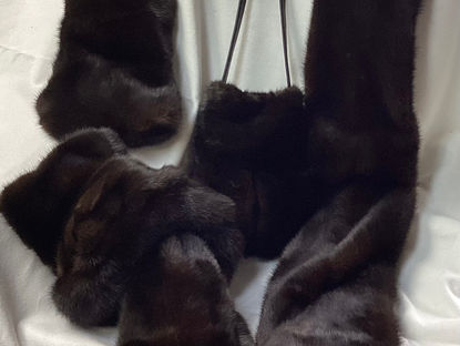 ミンクロングコートをポシェットとショールにリメイク致しました