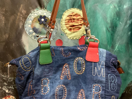 底を皮で交換。持ち手交換。